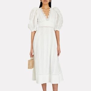 Acler White Grampian Lace-Trim Dress